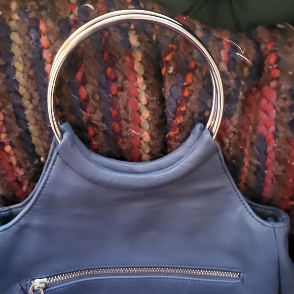 INC Blue Leather Purse - Picture 2 of 10